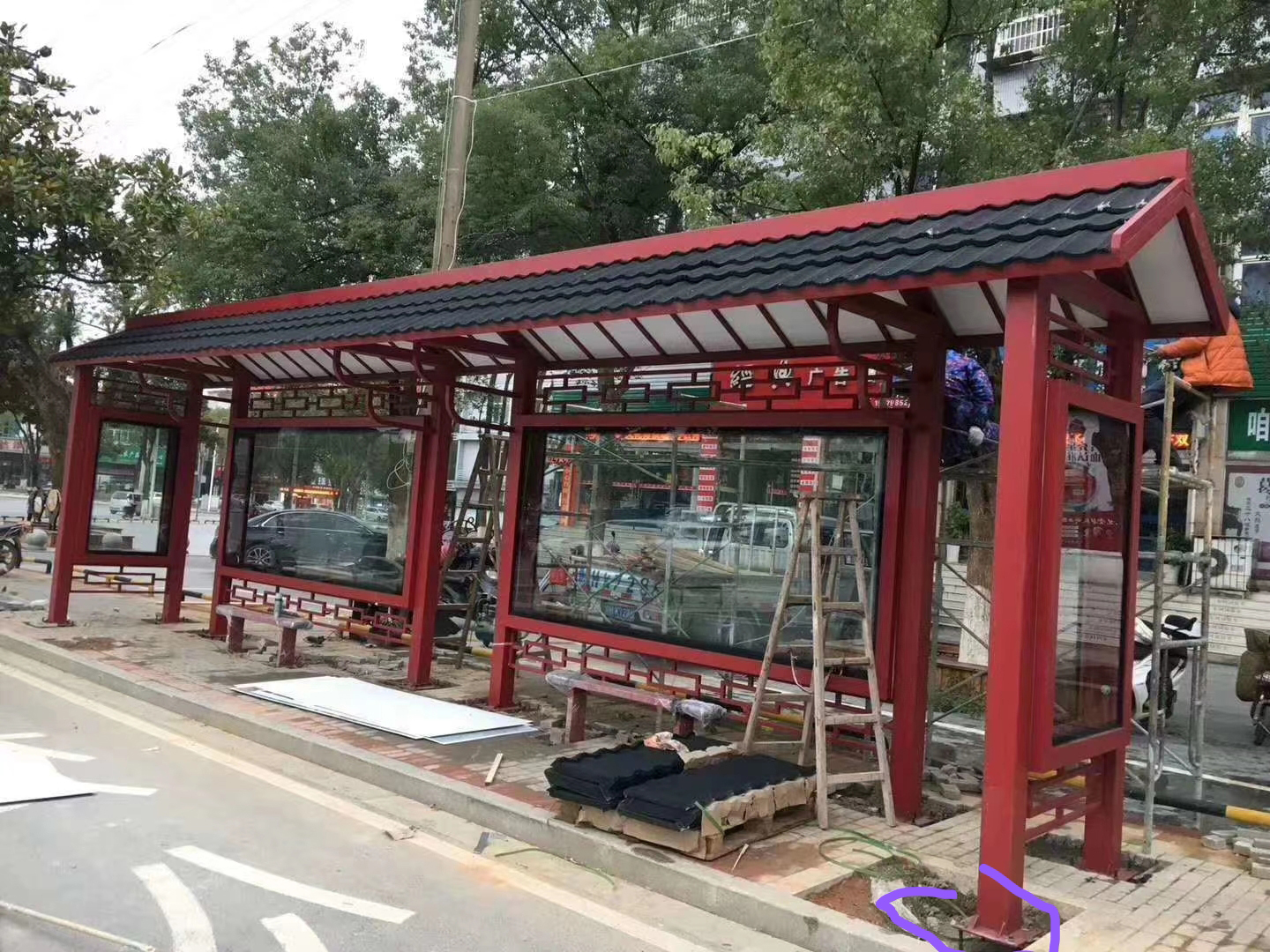 智能公交站臺候車亭品質放心同城生產廠家