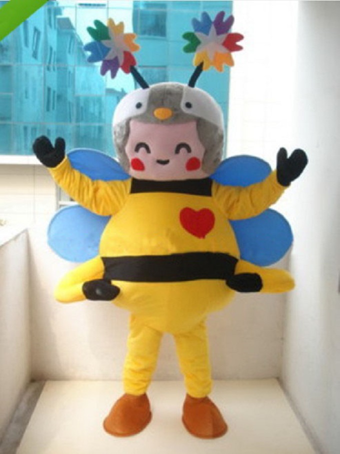 人偶服装订制定做厂家,套头玩偶服视线好