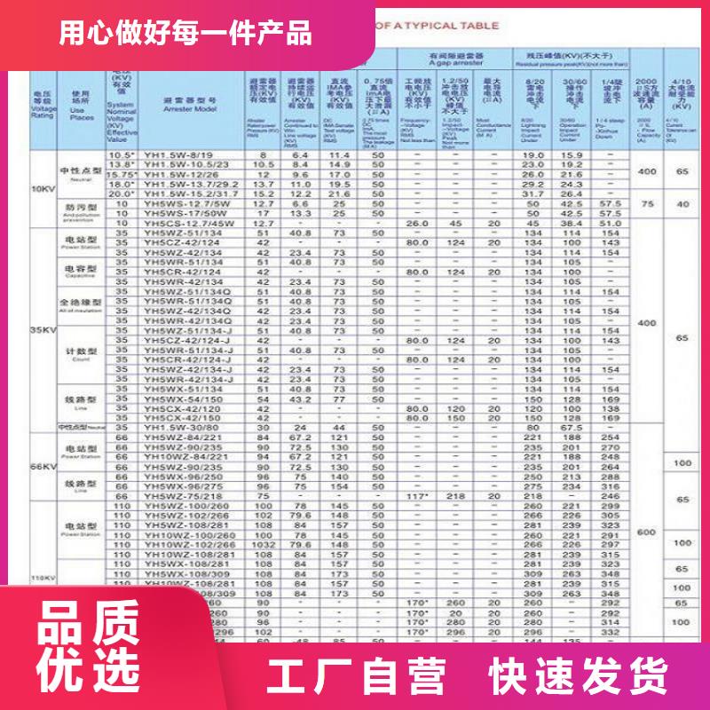 氧化鋅避雷器YH1.5W-42/102G,附在線監測儀(高原型)可定制