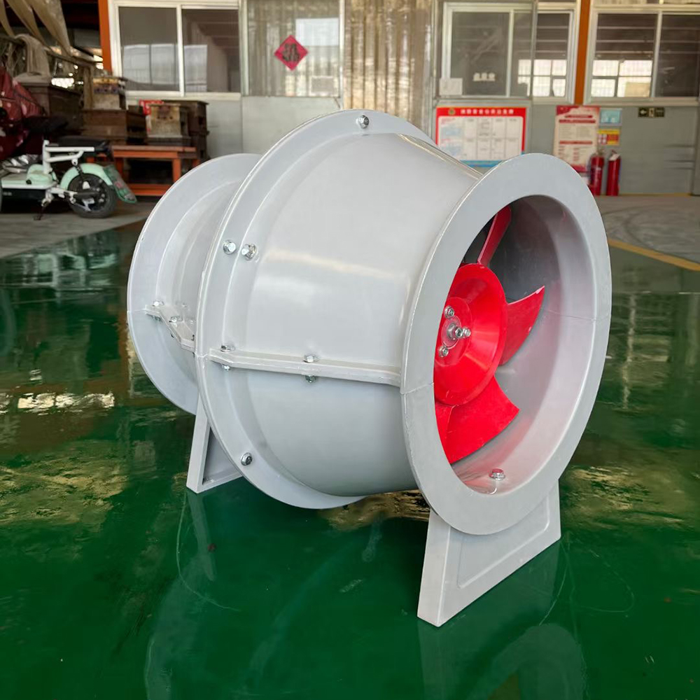 澄邁縣SJG型玻璃鋼鼓式斜流風機低噪音運行