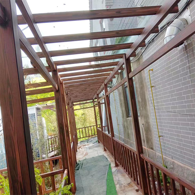 仿木紋漆施工多少錢#鐵藝花架#仿古建筑#涼亭廊架