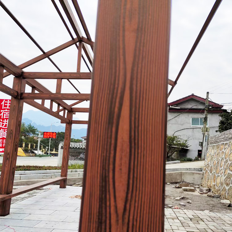 仿古木紋漆源頭工廠#不銹鋼#長廊花架#廊架護欄
