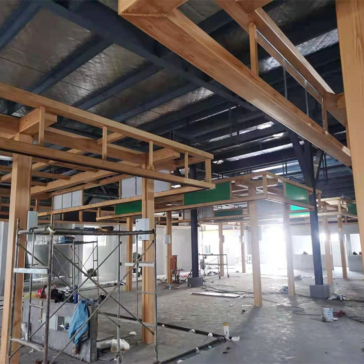 園林景區涼亭木紋漆包工包料