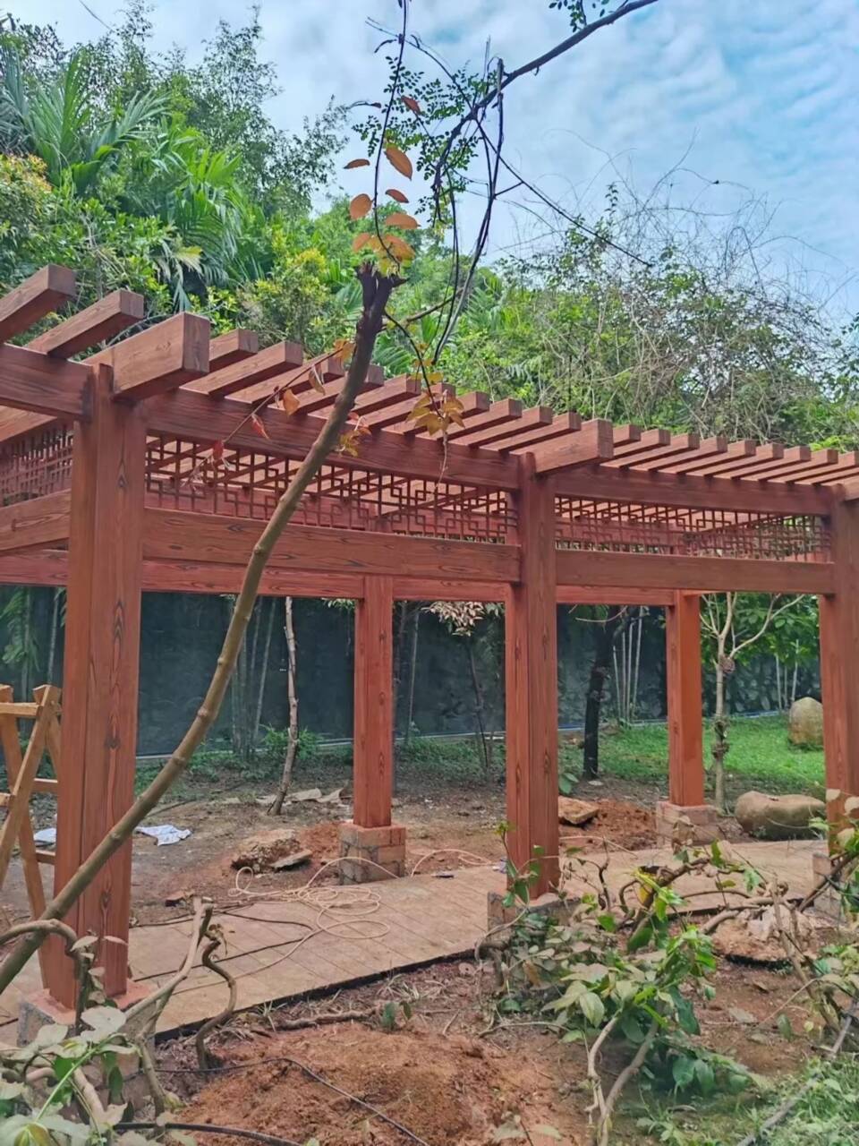 園林建筑木紋漆，內外墻木紋漆，藝術涂料施工多少錢