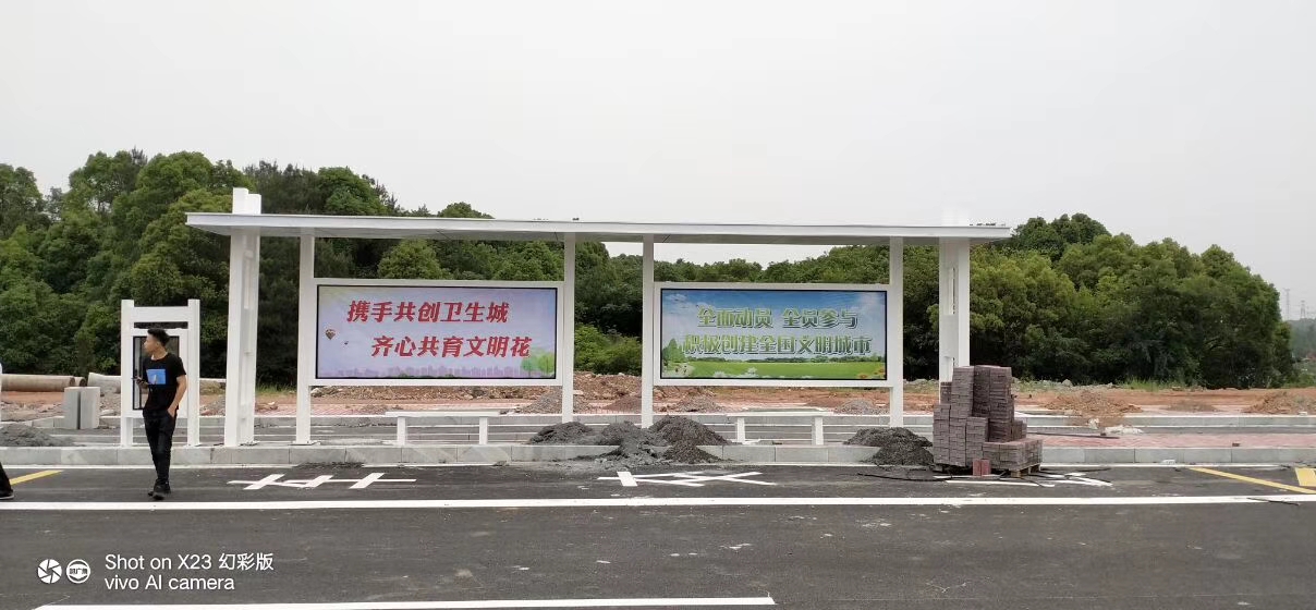仿古公交站臺候車亭售后無憂細節之處更加用心