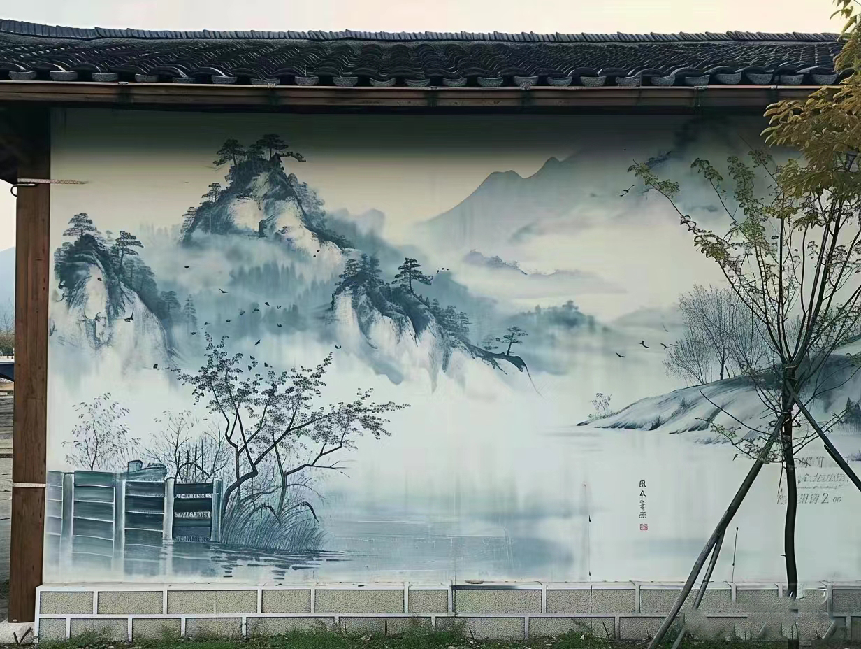 文化墙彩绘手绘墙绘画团队